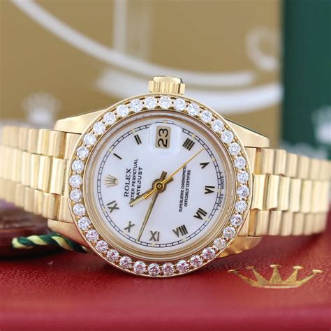 ladies presidential gold rolex|Rolex lady Datejust 18k gold.